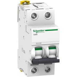 Schneider Electric - Acti9, Ic60n Disjoncteur 2p 50a Courbe C - A9f77250