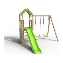 Aire De Jeux Trigano Smart Xperience - Bac A Sable - Mur De Grimpe - Toboggan 2,63m