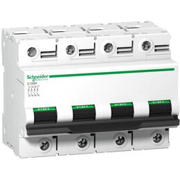 Schneider Electric - Disjoncteur C120h 4p 100 A, Courbe C, 15 Ka - A9n18480