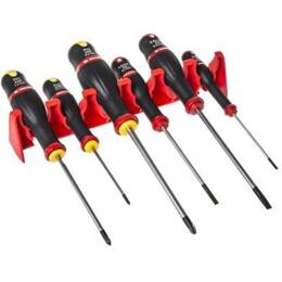 Jeu De 12 Tournevis Protwist + Ratelier At.j12r1pb - Facom
