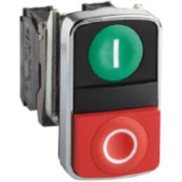 Harmony Bt-pous Ø22 Double Touche, Ressort De Rappel Vert + Rouge Ip66, Ip69 K - Xb4bl73415