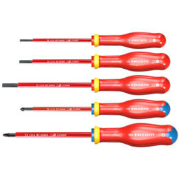 Jeu De 5 Tournevis Protwist Isolés 1000 Volts Facom Atp.j5ve