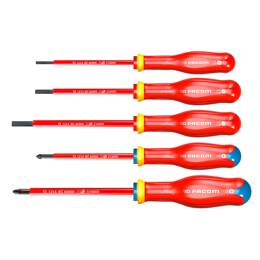 Jeu De 5 Tournevis Protwist Isolés 1000v Atd.j5ve - Facom