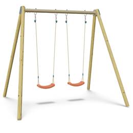 Balançoire Double Techwood Harmonie Doublo 2 - Aléo By Trigano