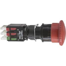 Xb6as8349b Schneider - Arrêt D'Urgence Trou Ø16 - Tête Coup De Poing Ø30 - 1no +2nf - Harmony Xb6