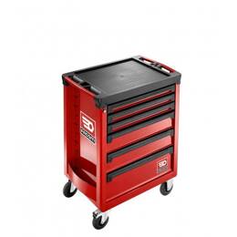 Facom – Servante D'Atelier Roulante 6 Tiroirs – Charge Max 30kg Par Tiroir – Plan De Travail Polypropylène 800kg – Dimensions 779x515x972mm
