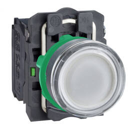 Schneider Electric - Xb5aw31m5 Schneider - Bouton Poussoir Lumineux Blanc Ø22 - Impulsion - 240v - 1no+1nf - Harmony Xb5