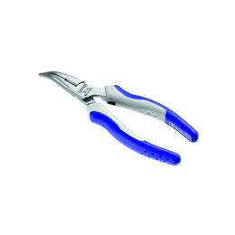 Facom – Pince À Becs Longs Coudés 200 Mm – Becs Fins Pour Accès Dans Espaces Confinés – Poignée Ergonomique – E080410