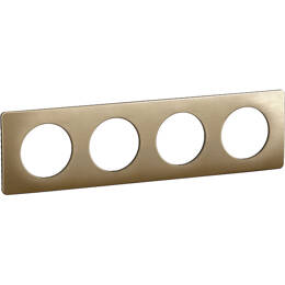 Plaque Céliane 4 Postes - Bronze Satiné Emballage Gd - Legrand
