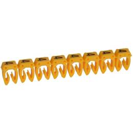 1200 Repères Cab 3 Pour Filerie 1,5mm² À 2,5mm² Avec Chiffre 4 Jaune Legrand 038224