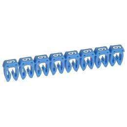 800 Repères Cab 3 Pour Filerie 4mm² À 6mm² Avec Chiffre 6 Bleu Legrand 038236