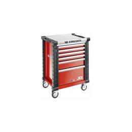 Facom – Servante D'Atelier Roulante En Acier 6 Tiroirs – Dimensions 569 X 421 X 60mm – Charge Maximale 140kg – Pour Professionnels