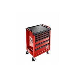 Facom – Servante D'Atelier Roulante 6 Tiroirs – Charge Max 30kg Par Tiroir – Plan De Travail Polypropylène 800kg – Dimensions 779x515x972mm