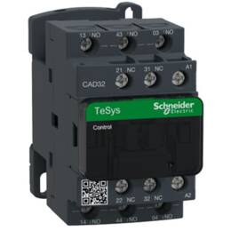 Schneider Electric - Cad32b7 Schneider - Contacteur 5p - 3no+2nf - 10a - Bobine 24vca - Vis - Cad32