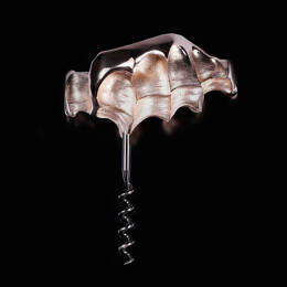 Ouvre-Vin bronze doré or jaune 24 carats tire-bouchon d'art sculpté sur mesure