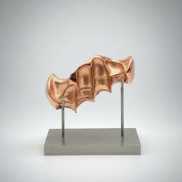 La Paume bronze doré or rose (18 carats), sculptée sur mesure