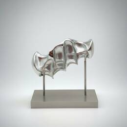 La Paume bronze argenté sculptée sur mesure