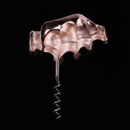 Ouvre-Vin bronze doré or rose 18 carats, tire-bouchon d'art sculpté sur mesure