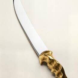 Le Sabre à Champagne bronze doré or jaune (24 carats) sculpté sur mesure