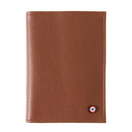 Albert Cuir Grainé Grand portefeuille Châtaigne Boisée personnalisé