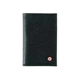 René Cuir Grainé porte-cartes RFID Lune Bleue Personnalisé