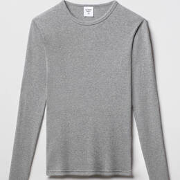 Maillot de Corps Femme Manches Longues - Gris Chiné