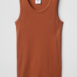 Débardeur Femme Marcel Signature  - Marron Cognac