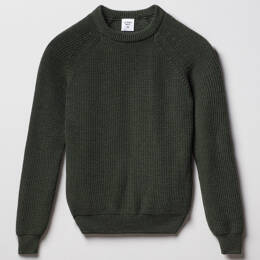 Pull Laine Mérinos - Vert Kaki