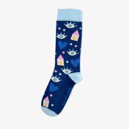 Marylou Chalon | Chaussette à l'unité Cosy bleu
