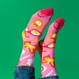 Laura Deleuze | Paire de chaussettes On Fire Rose