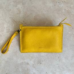 Pochette Bardane | Taurillon nubuck jaune