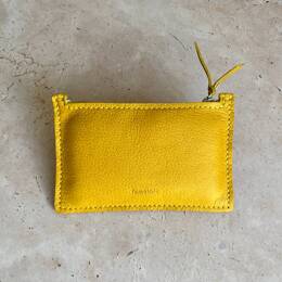Pochette Violette | Taurillon nubuck jaune