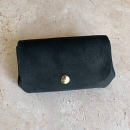 Porte-monnaie Muscari | Taurillon nubuck noir