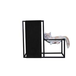 Petit arbre à chat design Élégance - Format S - Textile noir