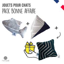 Pack Bonne Affaire - 1 Jouet Poisson + 1 Jouet Berlingot + 1 Jouet mini Coussin