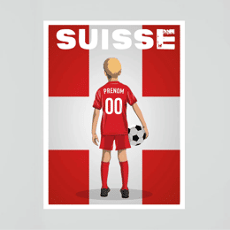 Affiche Foot Suisse - Enfant Personnalisé | Sport à l'Affiche