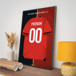 Affiche Stade Rennais F.C. - Maillot Personnalisé | Sport à l'Affiche