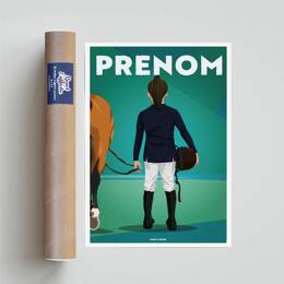 Affiche Equitation - Enfant Personnalisé | Sport à l'Affiche