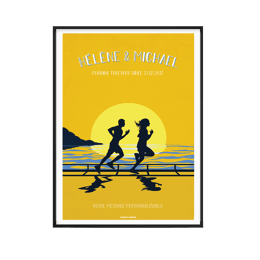 Affiche Running - Course à Pied Personnalisée Duo Et Couple | Sport à l'Affiche
