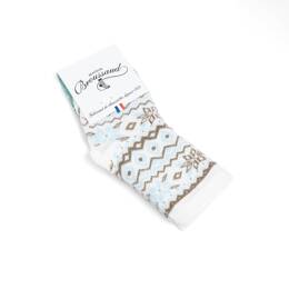 Les "Flocon" - chaussette bébé - coton écru