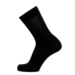Les côtelées fines - chaussettes homme - coton noir