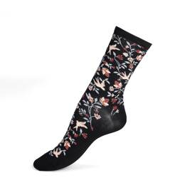 Les Aubussonaises - chaussettes femme - coton noir