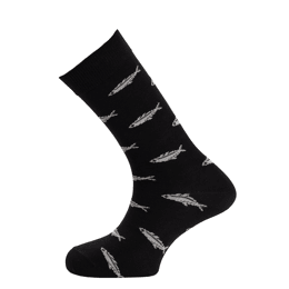 Les Sardines - chaussettes homme - coton noir