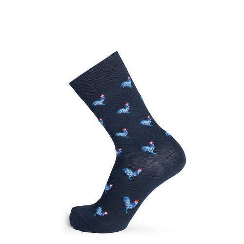 Les Coqs - chaussettes homme - coton marine