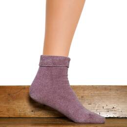 Les Velours - chaussette femme - coton rose