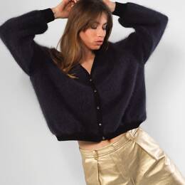 Gilet Anita en Angora à tricoter.