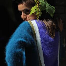 Pull Serena en Angora Glycine. Dernière pièce.