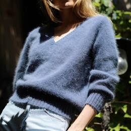 Pull Avy à tricoter en Angora.