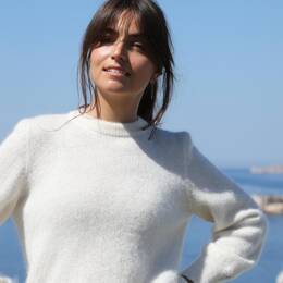 Pull Tina en Mohair Naturel.