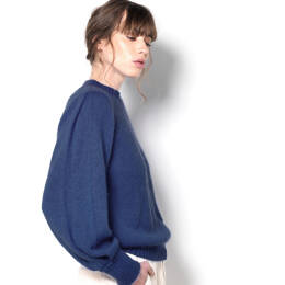 Pull Alix mohair et soie Marine.